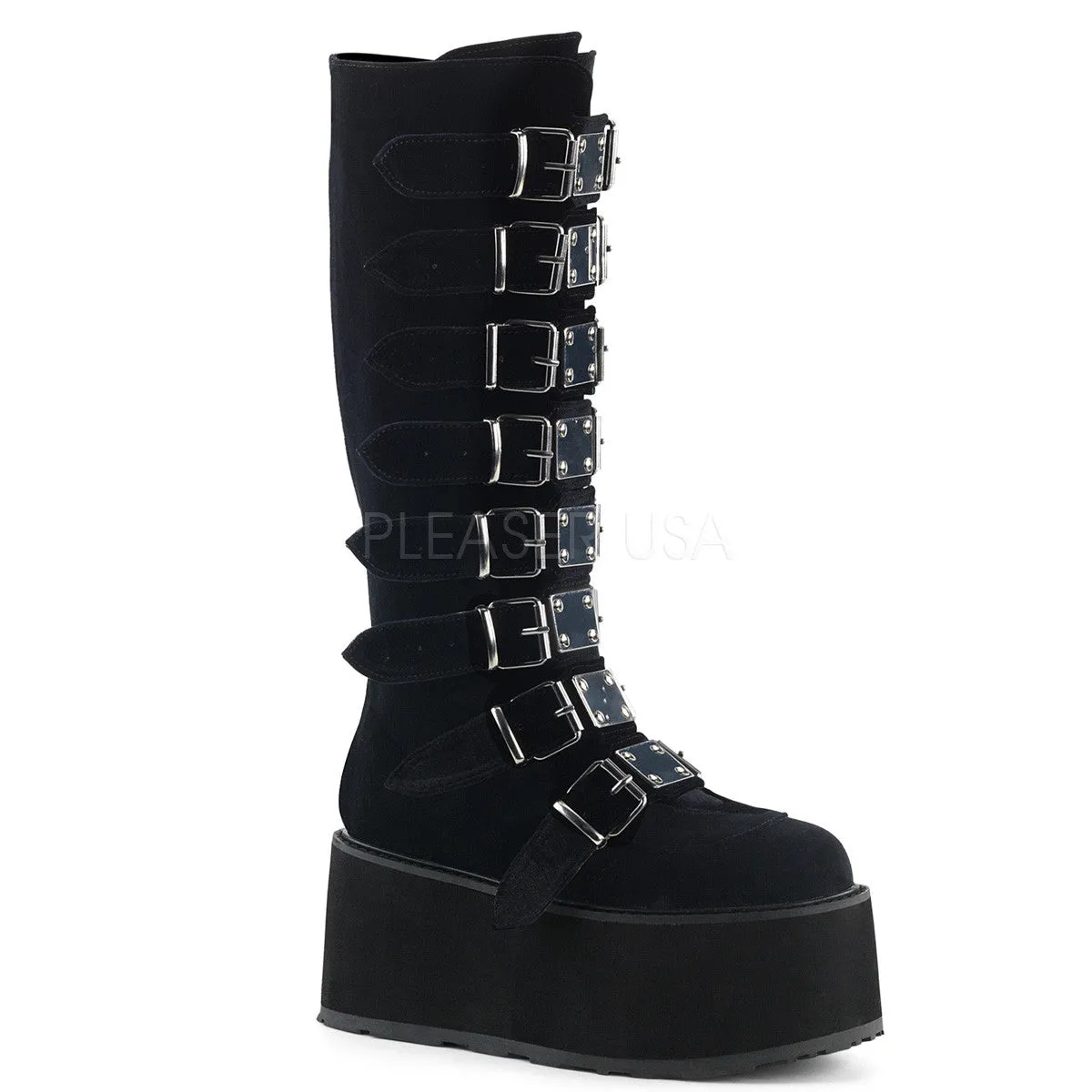 3 Inch Platform DAMNED-318 Black Velvet