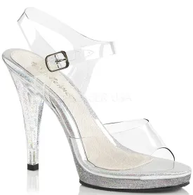 4 1/2" Clear Glitter Sandal (FLAIR-408MG)