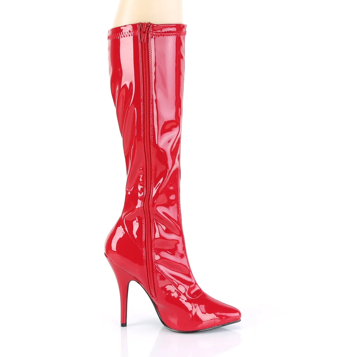 5 Inch Heel SEDUCE-2000 Red Stretch Patent