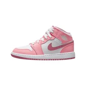 Air Jordan 1 Mid (GS) Valentine's Day Coral Chalk Desert Berry White