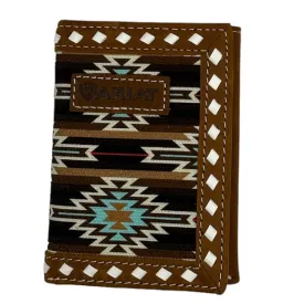 Ariat Men's Southwest Diamond Tri-Fold Wallet in Multicolor