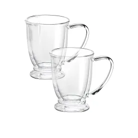 Avanti Oko Twin Wall Glass Mug 250ml Set