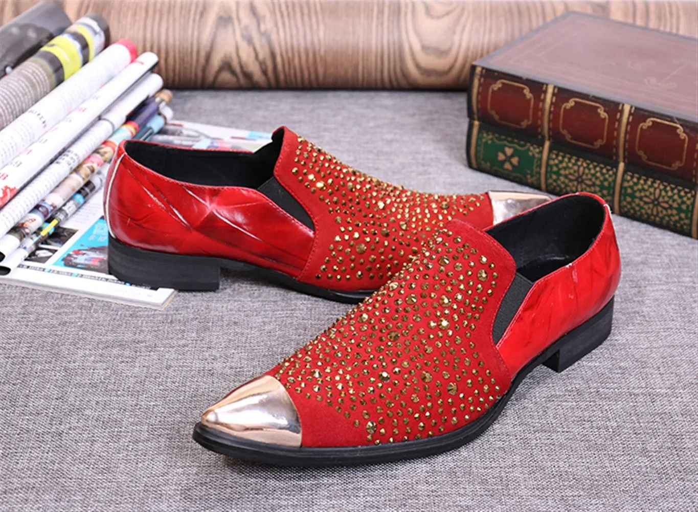 Rui Landed  Rhinestone Decor Oxfords Shoes