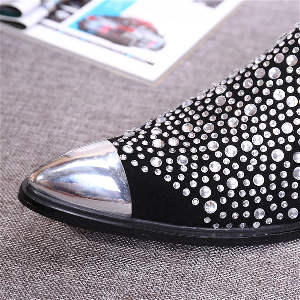 Rui Landed  Rhinestone Decor Oxfords Shoes